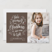 Hand Lettered Merry Li'l Kerstmis 1 Feestdagenkaart (Voorkant)