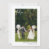 Hand-Lettered Modern Foto Bedankkaart (Voorkant)