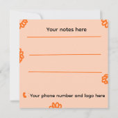 Hand-Lettered Orange Thank You Card Bedankkaart (Achterkant)