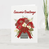 Hand Lettered Original Art Season's Groeten Kaart (Voorkant)