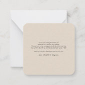 Hand-Lettered Photo Script Wedding Bedankt Notitiekaartje (Achterkant)