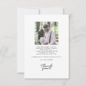 Hand Lettered Photo Wedding Bedankkaart (Achterkant)