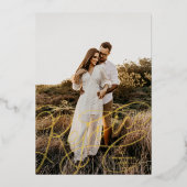 Hand-lettered Rejoice Folie Feestdagenkaart (Voorkant)