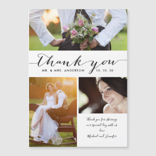Hand Lettered Script 3 Foto's Wedding Dank u
