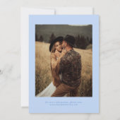 Hand Lettered Script Ijsblauw Save The Date (Achterkant)