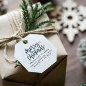 Hand Lettered Script Merry-kerstadres Rubberstempel