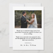 Hand Lettered Script Overlay Weddenfoto Bedankkaart (Achterkant)