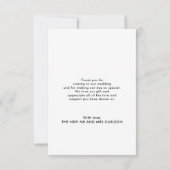 Hand Lettered Script Sage Groene Hart Bruiloft Bedankkaart (Achterkant)