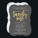HAND LETTERED SCRIPT type trendy gold foil grijs Kaart<br><div class="desc">*** OPMERKING - HET GLANZENDE GOUDFOLIE-EFFECT IS EEN GEDRUKT AFBEELDING *** Een super eenvoudig, maar stijlvol uitnodigingsontwerp voor uw VERJAARDAG. Wow je vrienden en familie met dit kleine aantal ;D Setup als een sjabloon het is eenvoudig voor u om uw eigen gegevens toe te voegen, of druk op de knop...</div>