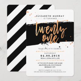 HAND LETTERED SCRIPT type trendy koperfolie zwart Kaart