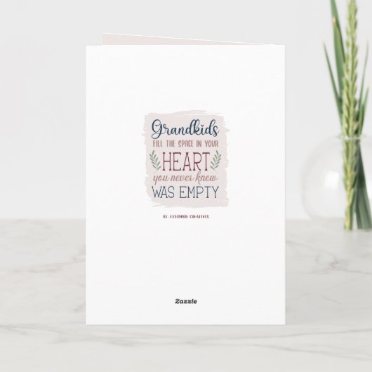 Hand Lettered Sentimental Quote Grandparent's Day Kaart (Achterkant)