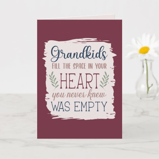Hand Lettered Sentimental Quote Grandparent's Day Kaart (Kleine Plant)