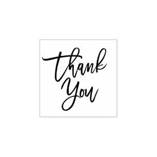 Hand Lettered Thank You Script Rubberstempel
