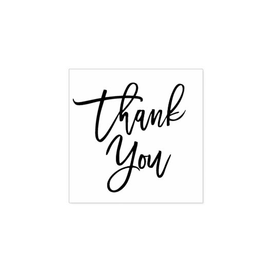 Hand Lettered Thank You Script Rubberstempel (Afrduk)