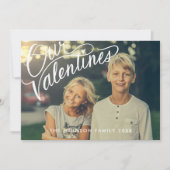 Hand Lettered Valentines Day Holiday Foto Feestdagenkaart (Voorkant)