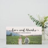 Hand Lettered | Weddenschap Hartelijk dank Bedankkaart (Staand voorkant)