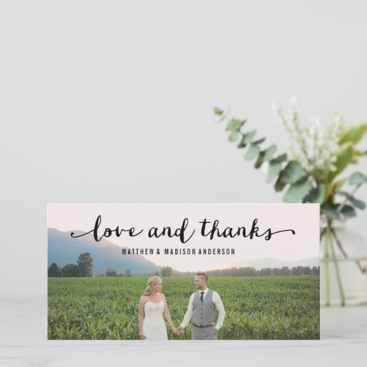 Hand Lettered | Weddenschap Hartelijk dank Bedankkaart (Staand voorkant)