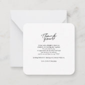 Hand-Lettered Wedding Day Foto Hartelijk dank Notitiekaartje (Achterkant)