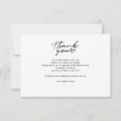 Hand-Lettered Wedding Day Foto Hartelijk dank Notitiekaartje (Achterkant)
