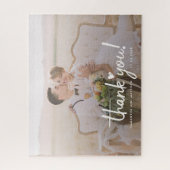 Hand-Lettered Wedding Foto Hartelijk dank Bridemai Legpuzzel (Verticaal)