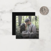 Hand-Lettered Wedding Foto Hartelijk dank Notitiekaartje (Voorkant / Achterkant in situ)