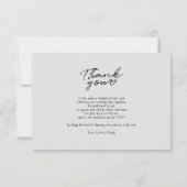 Hand-Lettered Wedding Foto Hartelijk dank Notitiekaartje (Achterkant)