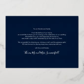 Hand-Lettered Wedding Photo Collage Hartelijk dank Folie Uitnodiging (Achterkant)