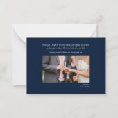 Hand-Lettered Wedding Photo Collage Hartelijk dank Notitiekaartje (Achterkant)