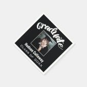 Hand Lettered Your Photo Class of Afstuderen Servet (Hoek)