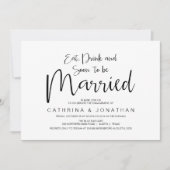 Hand Lettered, Zwart script, Verlovingsfeest Kaart (Voorkant)