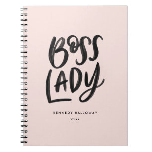 Hand Letterige boss Lady spiral-laptop Notitieboek