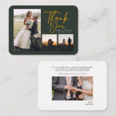 Hand-Letterige bruiloft foto's Dank u Notitiekaartje (Voorkant / Achterkant)