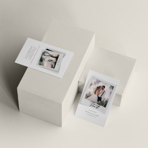 Hand-Letterige bruiloft foto's Dank u Notitiekaartje