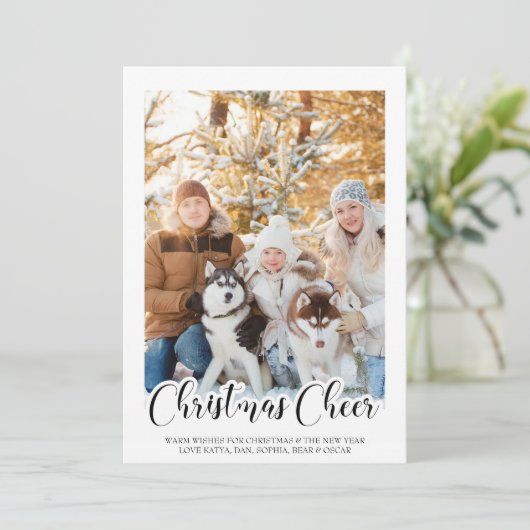 Hand Letterige kerstkaartenfoto Verticale foto (Staand voorkant)