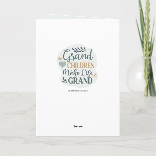 Hand Letterige kleinkinderen maken het leven groot Kaart (Achterkant)