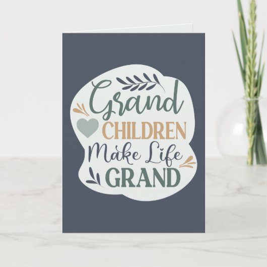 Hand Letterige kleinkinderen maken het leven groot Kaart (Voorkant)