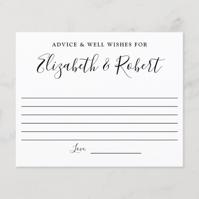 Hand Lettering elegant eenvoudig advies wenst (Voorkant)