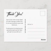 Hand Lettering Foto Afstuderen Hartelijk dank Brie Briefkaart (Achterkant)