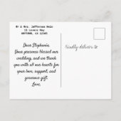 Hand Lettering Foto Collage Weddenschap Hartelijk  Briefkaart (Achterkant)