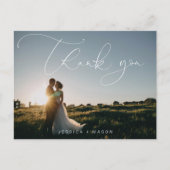 Hand Lettering Foto Wedding Hartelijk dank Briefka Briefkaart (Voorkant)