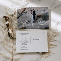 Hand Lettering Foto Wedding Hartelijk dank Briefka