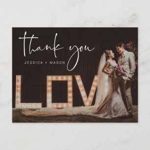 Hand Lettering Foto Wedding Hartelijk dank Briefka Briefkaart
