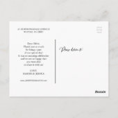 Hand Lettering Foto Wedding Hartelijk dank Briefka Briefkaart (Achterkant)