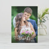 Hand Lettering Liefde & Bedankt bruiloft Dank u (Staand voorkant)