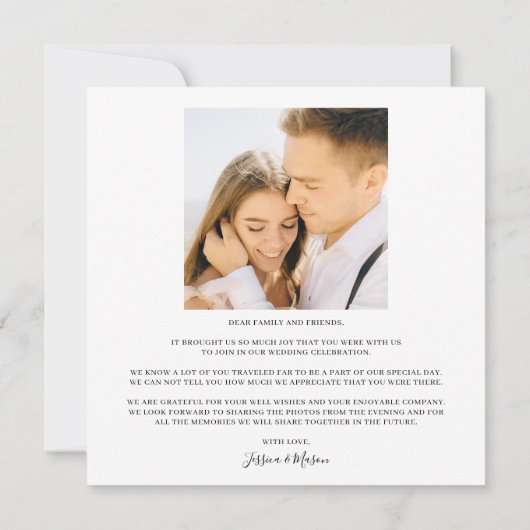 Hand Lettering Photo Square Weddenschap Hartelijk  (Achterkant)