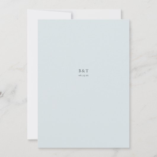 Hand Lettering Photo Wedding Kaart (Achterkant)