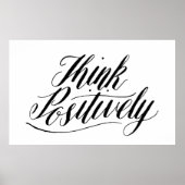 Hand Lettering Typografie Design, Positief denken Poster (Voorkant)