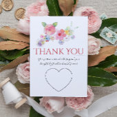 Hand Lettering Waterverf Floral Wedding Foto Bedankkaart