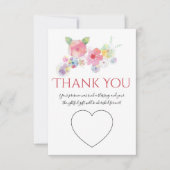 Hand Lettering Waterverf Floral Wedding Foto Bedankkaart (Voorkant)