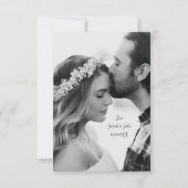 Hand Lettering Waterverf Floral Wedding Foto Bedankkaart (Achterkant)